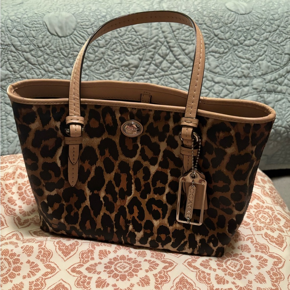 Coach Leopard Print Tote Bag